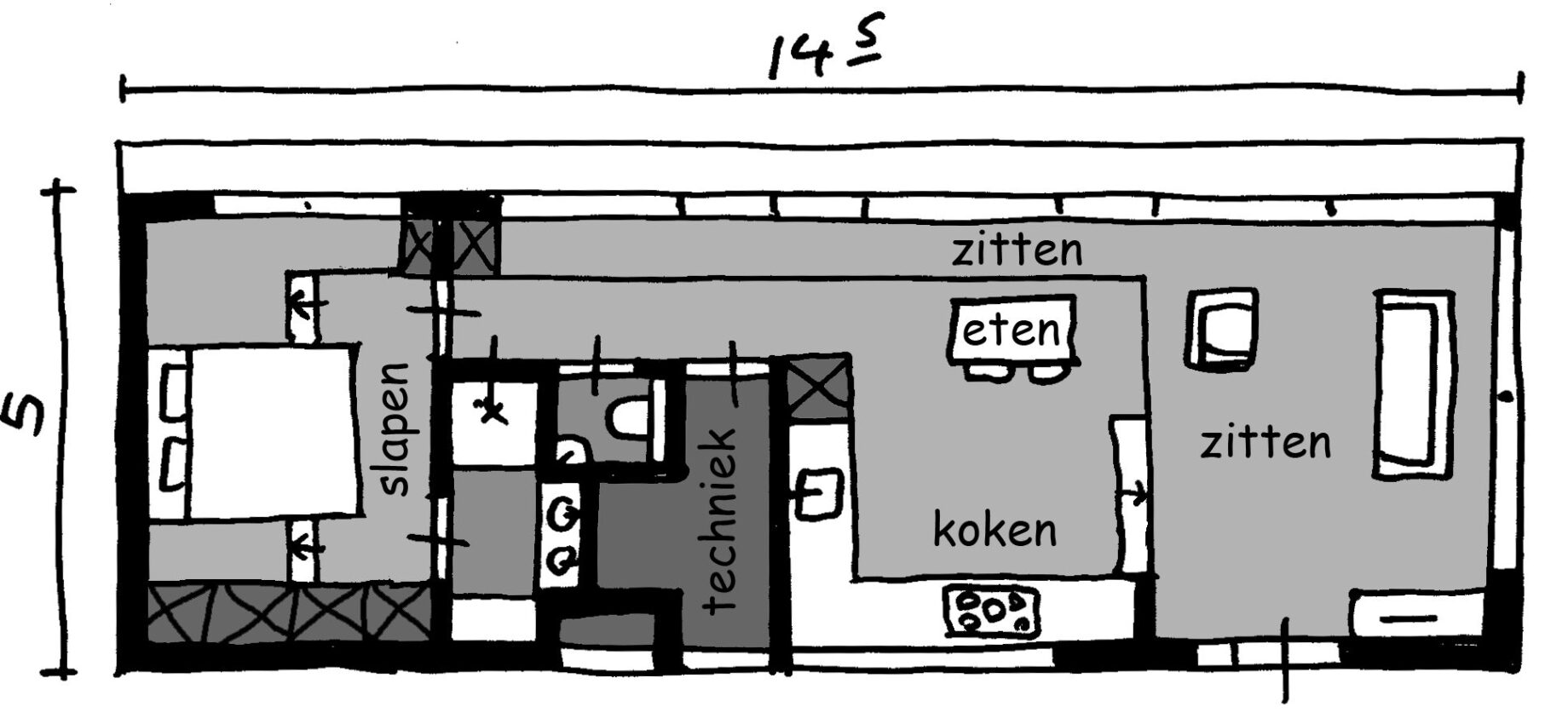 Plattegrond Woonark Caatje 5